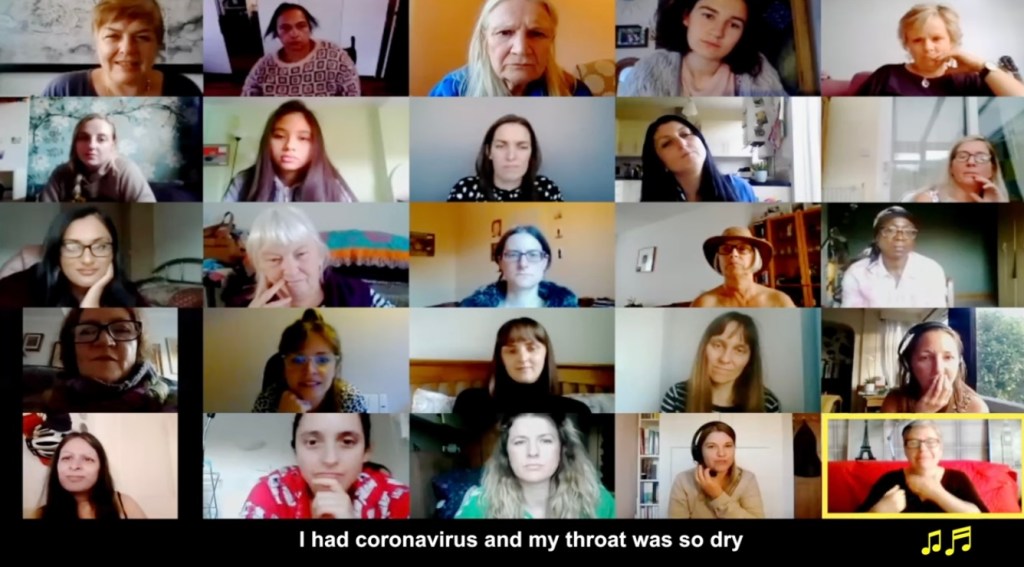 Involving local deaf participants in a film called Women in Lockdown